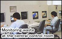 Monitoring waste at the central control room